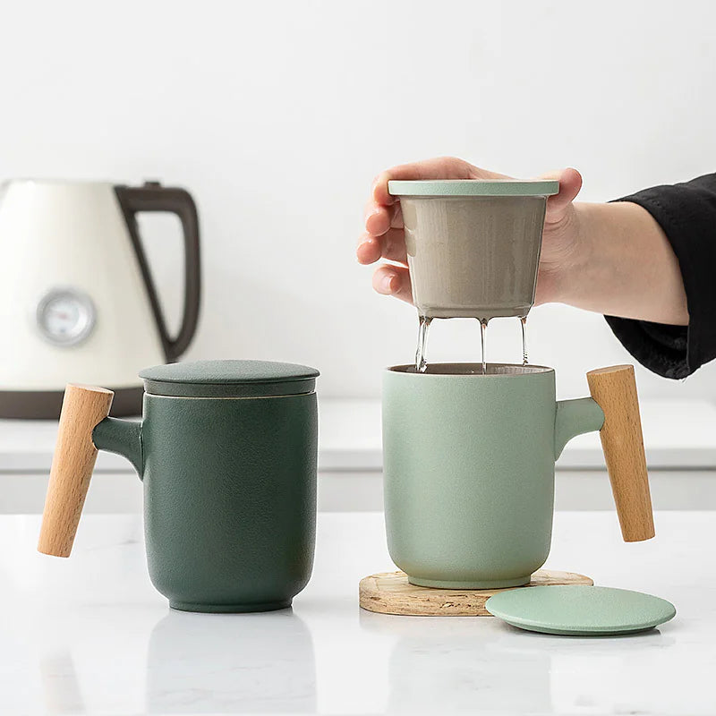 FROSTED CERAMIC HERBAL DIFFUSER MUG