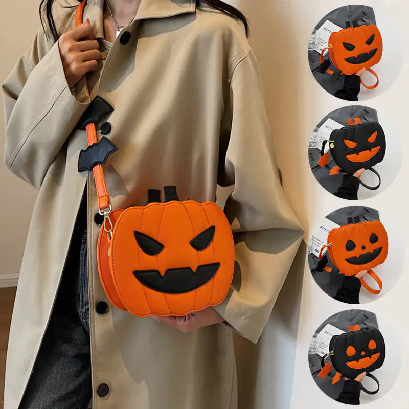 JACK 0 LANTERN COZY PUMPKIN SATCHEL