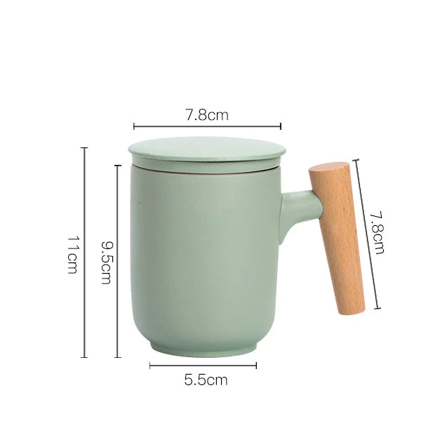FROSTED CERAMIC HERBAL DIFFUSER MUG