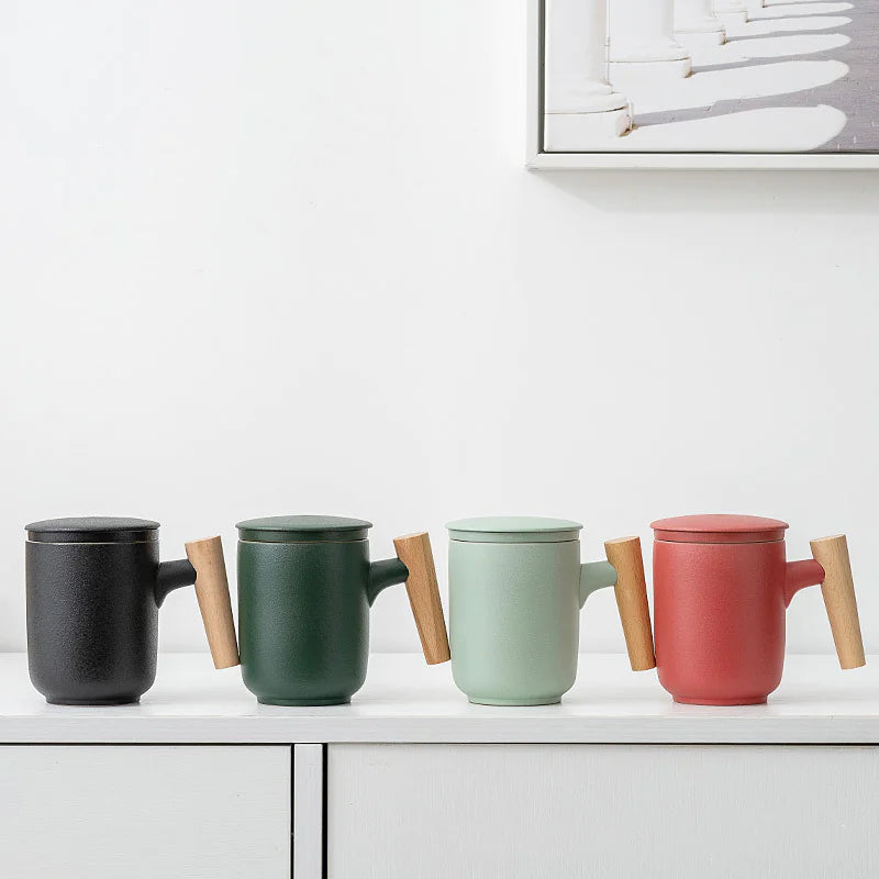 FROSTED CERAMIC HERBAL DIFFUSER MUG