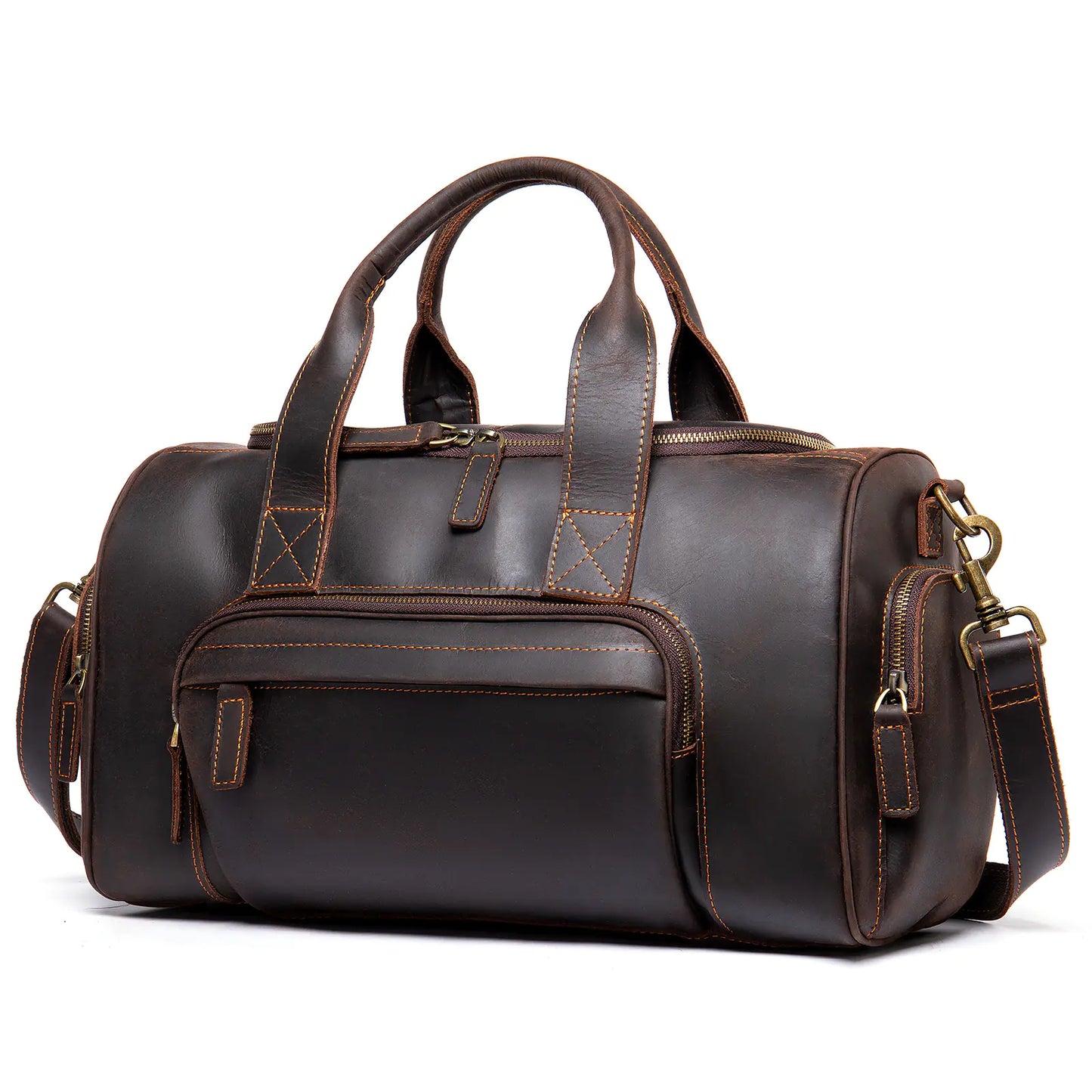 Handmade Retro Leather Men's Large Capacity Luggage Bag