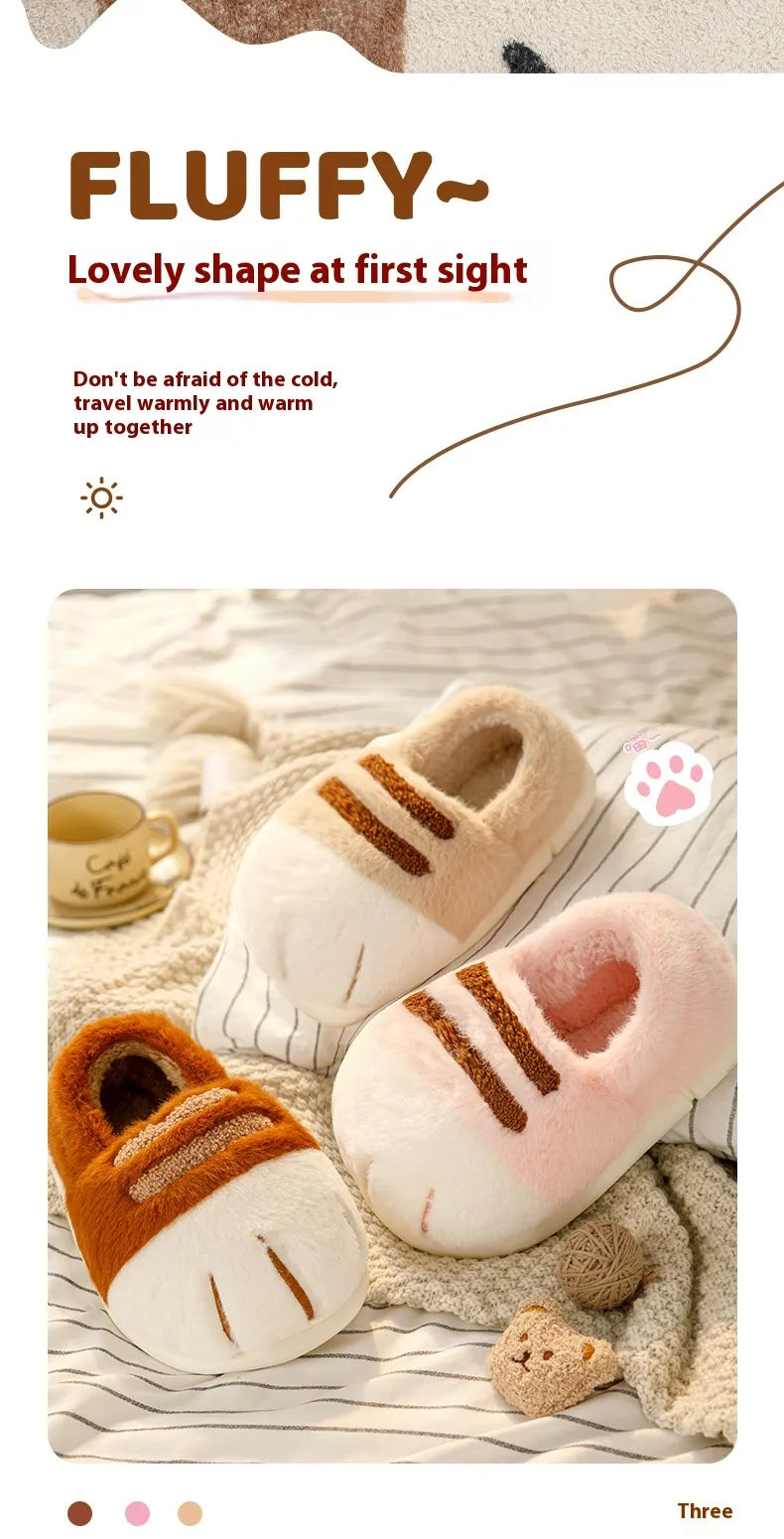 COZY FOX AUTUMAL PAW SLIPPERS