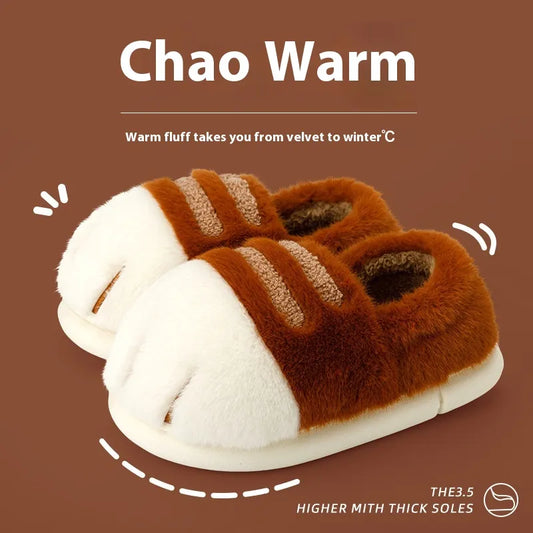 COZY FOX AUTUMAL PAW SLIPPERS