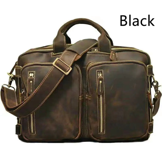 Men's Genuine Leather One Shoulder Messenger Bag