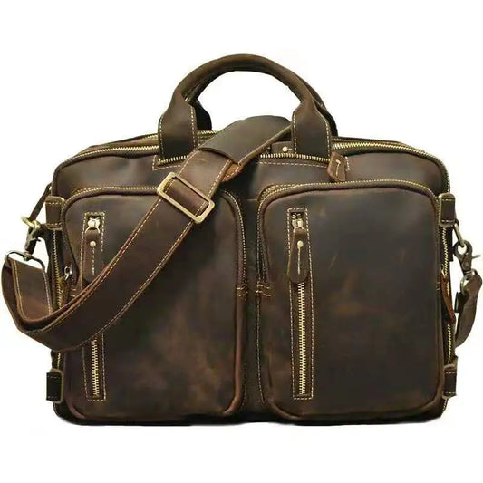 Men's Genuine Leather One Shoulder Messenger Bag