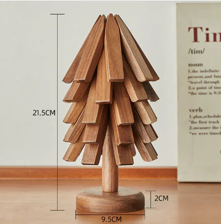 FORESTED WALNUT WOOD HEAT INSULATED COASTERS
