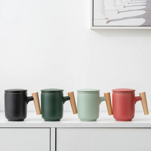 FROSTED CERAMIC HERBAL DIFFUSER MUG